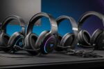 Diversos modelos de headsets gamer premium e econômicos para jogos em 2025, destacando opções sem fio e com fio para diferentes plataformas.